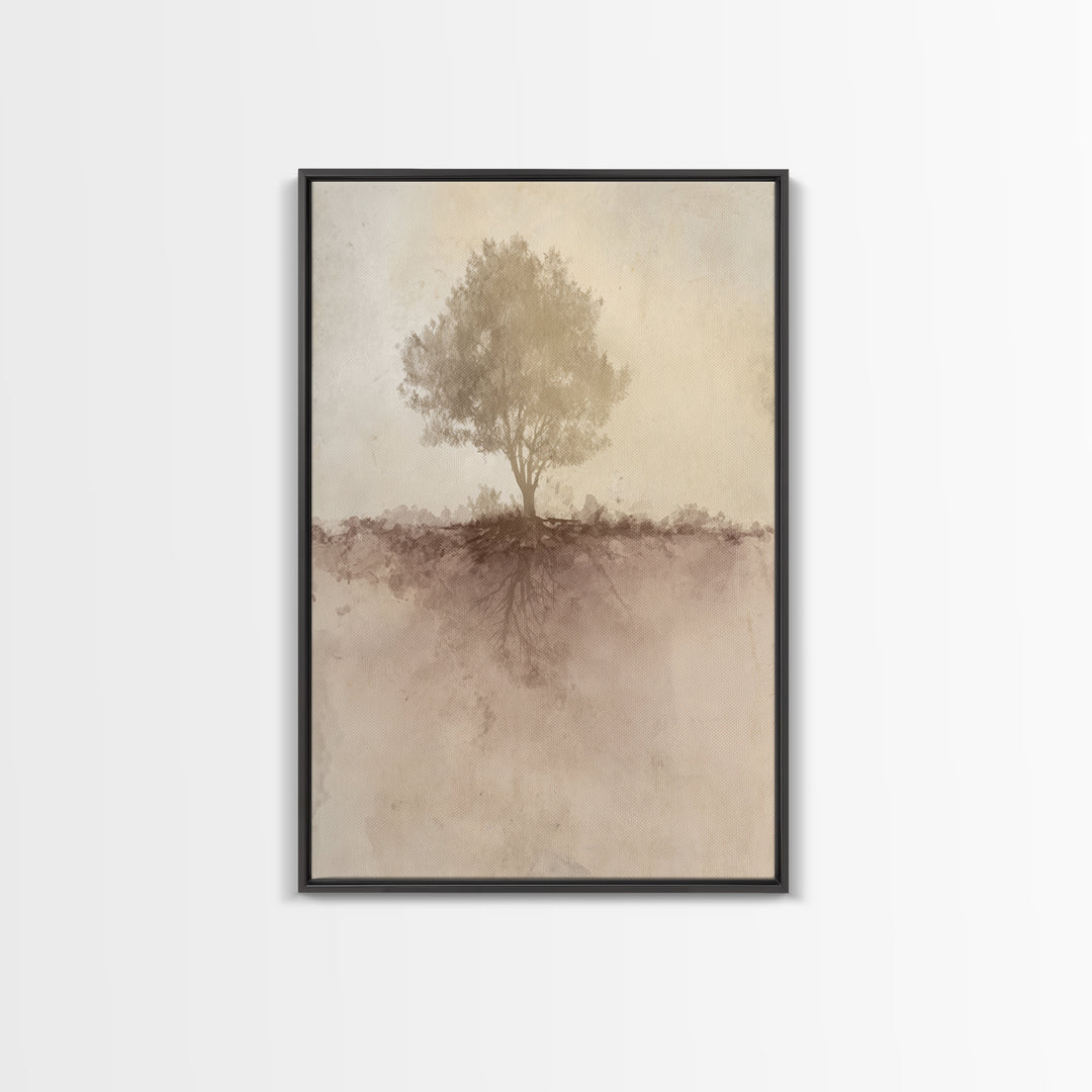 Hidden Roots Light, Framed Canvas Print, Christian Art Canvas, Christian Wall Art, Unique Christian Art, Christian Art Gift, Modern Christi