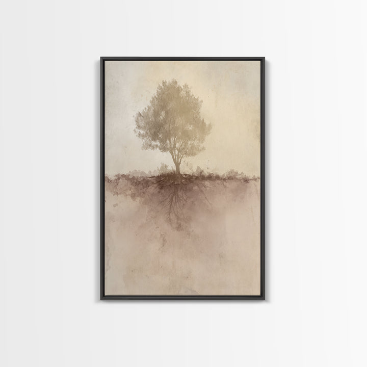 Hidden Roots Light, Framed Canvas Print, Christian Art Canvas, Christian Wall Art, Unique Christian Art, Christian Art Gift, Modern Christi
