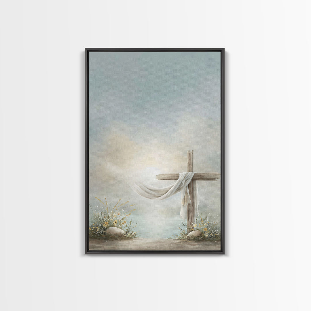 Morning of Grace – Framed Canvas Print – Christian Wall Art – Christian Art Canvas – Christian Painting – Christian Christmas Art