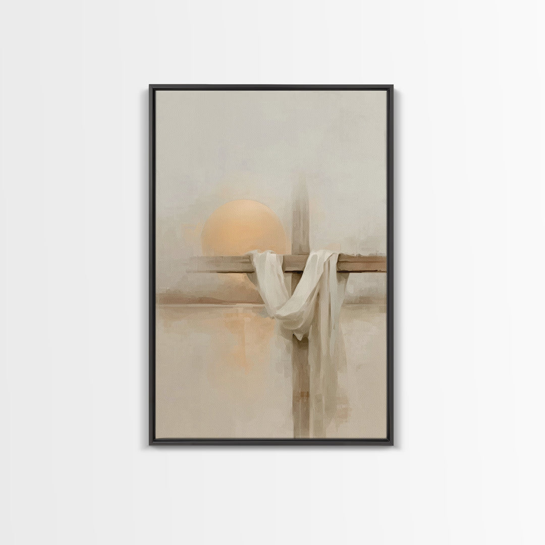 Risen Hope, Framed Canvas Print, Christian Wall Art, Christian Art Canvas, Christian Painting, Christian Christmas Art