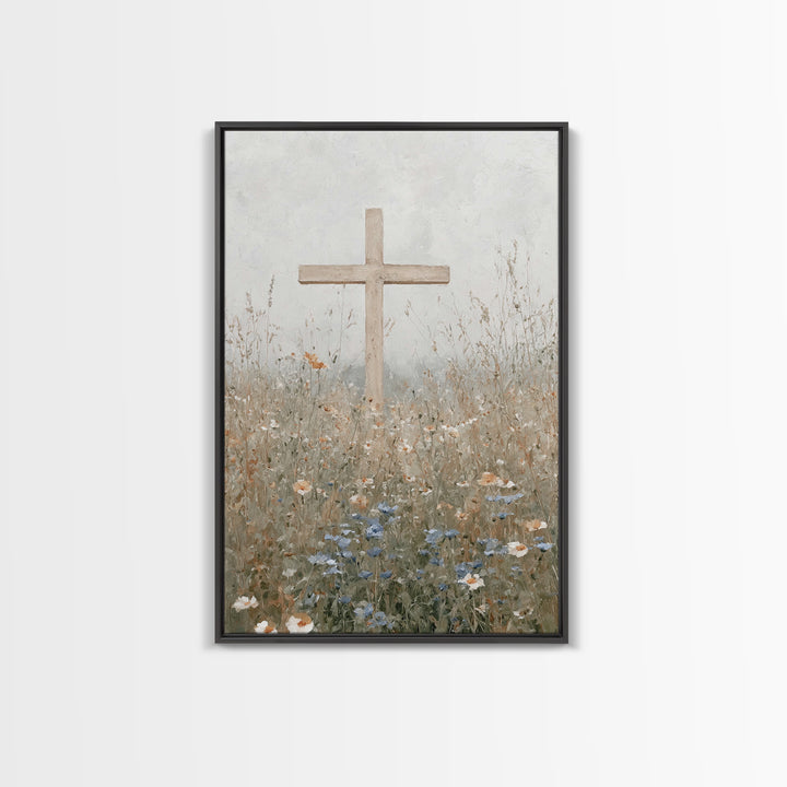 Fields Of Grace, Framed Canvas Print, Christian Art Canvas, Christian Wall Art, Christian Art Print, Christian Decor
