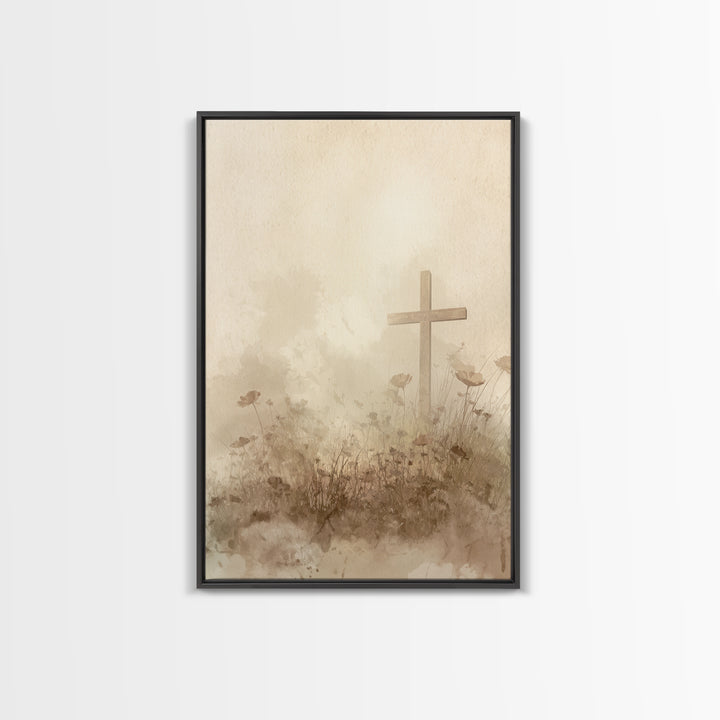 Soft Morning Hope | Framed Canvas Print | Christian Wall Art | Christian Art Canvas | Christian Art Work | Christian Painting