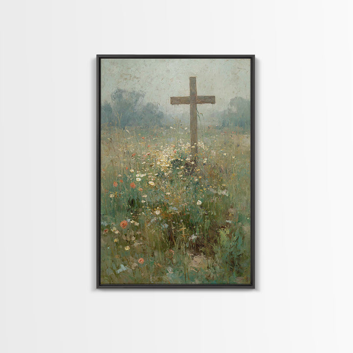 Garden Of Peace, Framed Canvas Print, Christian Wall Art, Christian Art Canvas, Christian Paintings, Christian Christmas Art