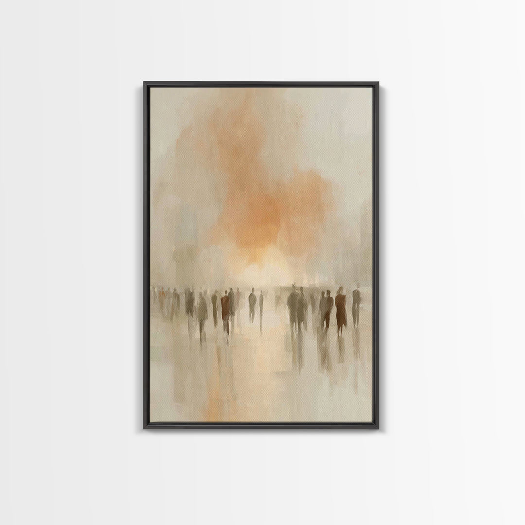 Dawn Of Gathering - Framed Canvas Print - Christian Art Canvas - Jesus Painting - Christian Wall Art - Christian Decor - Christmas Art