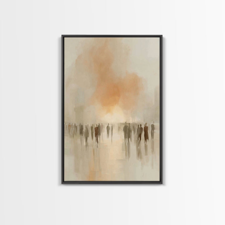 Dawn Of Gathering - Framed Canvas Print - Christian Art Canvas - Jesus Painting - Christian Wall Art - Christian Decor - Christmas Art