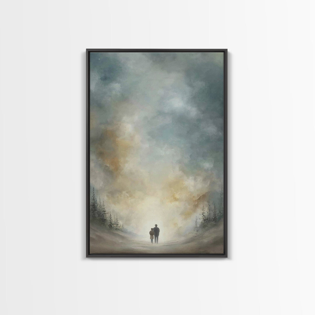 Heavenly Ascent - Framed Canvas Print - Jesus Painting - Christian Wall Art - Christian Art Canvas - Christian Decor - Christmas Art