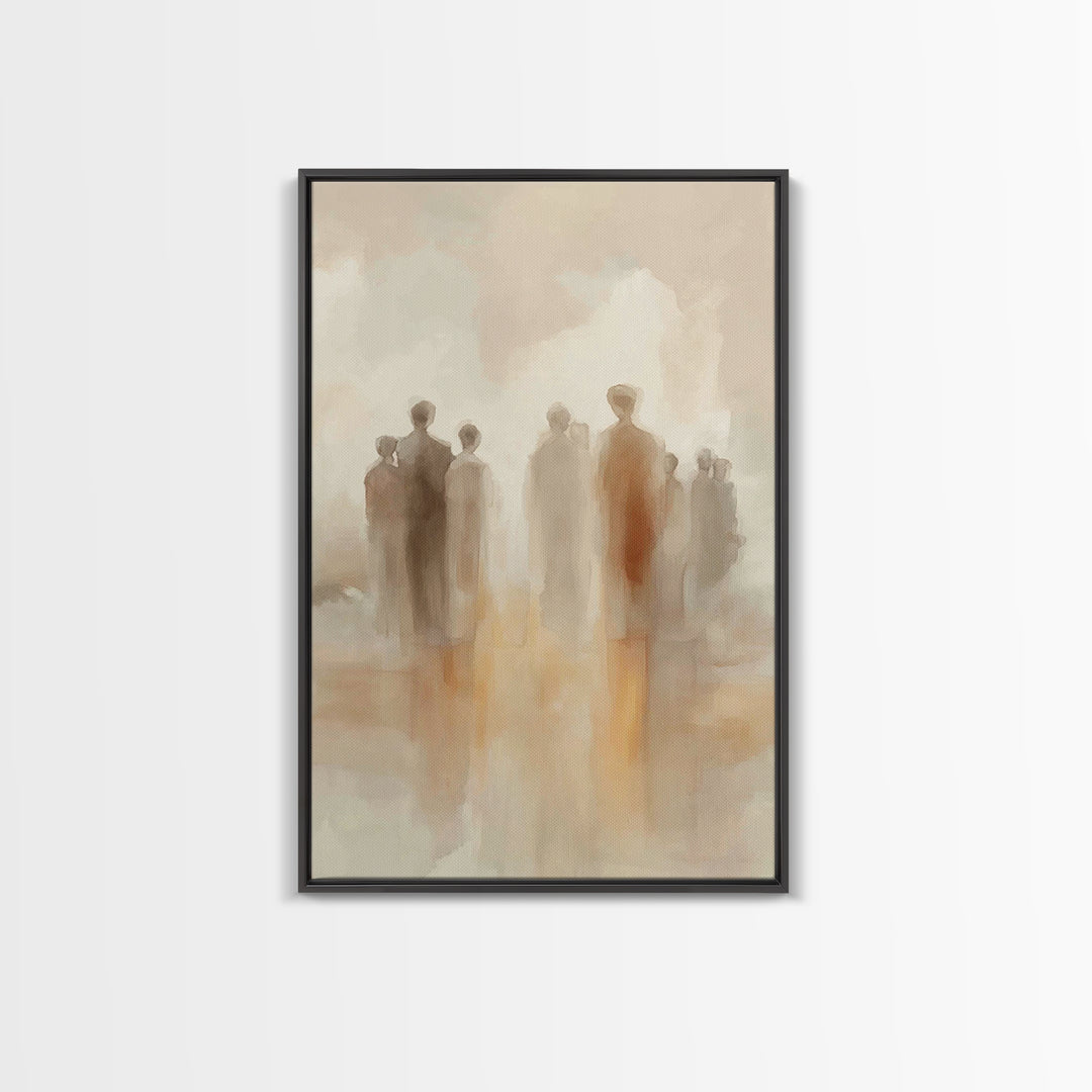 Silent Fellowship - Framed Canvas Print - Christmas Art - Christian Wall Art - Christian Decor - Jesus Painting - Christian Art Canvas