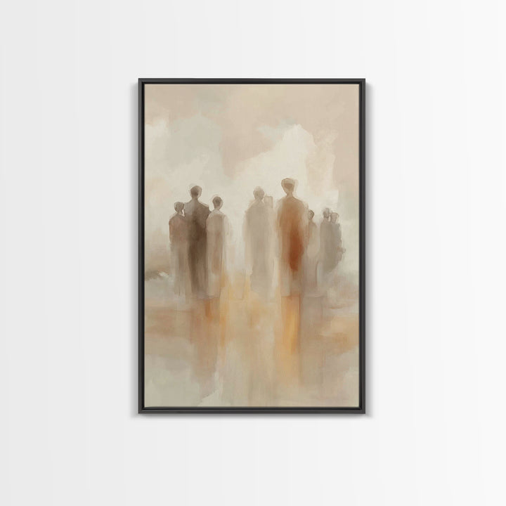 Silent Fellowship - Framed Canvas Print - Christmas Art - Christian Wall Art - Christian Decor - Jesus Painting - Christian Art Canvas