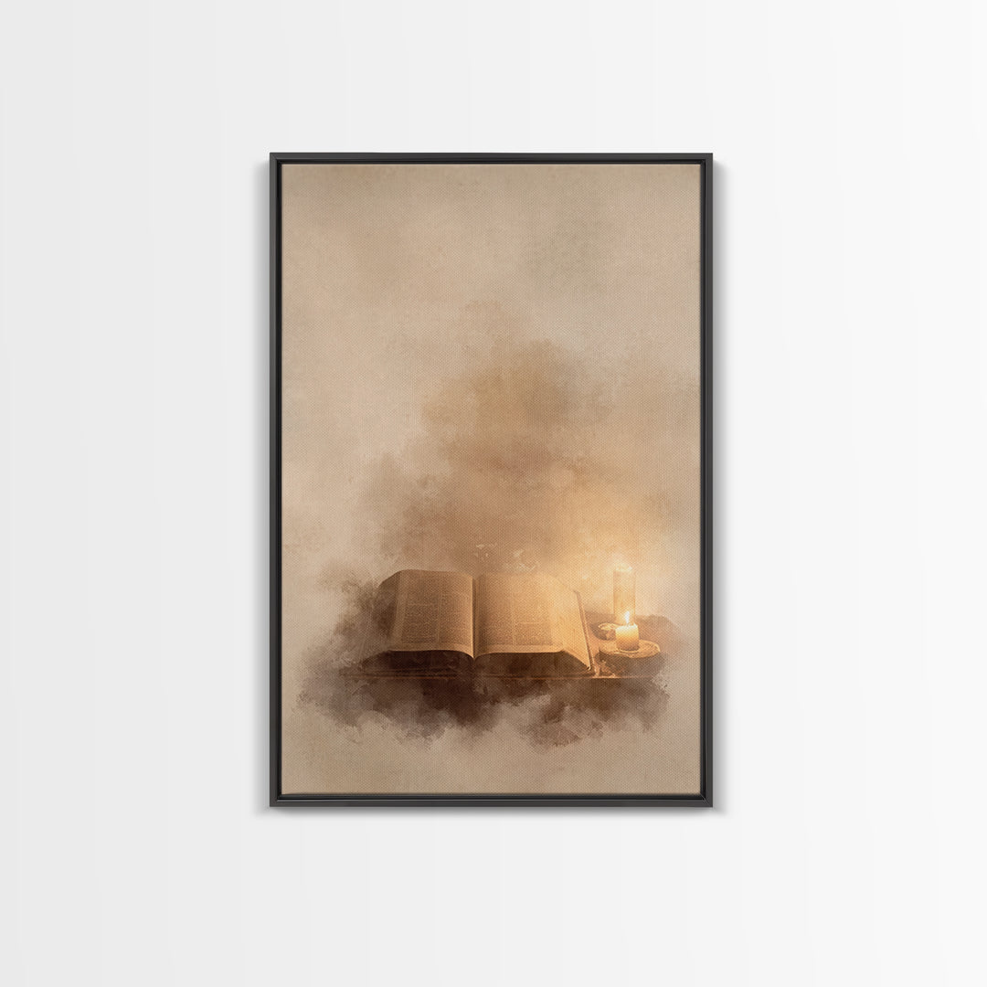 Sacred Illumination - Framed Canvas Print - Christian Art Canvas - Christian Decor - Jesus Painting - Christian Wall Art - Christmas Art
