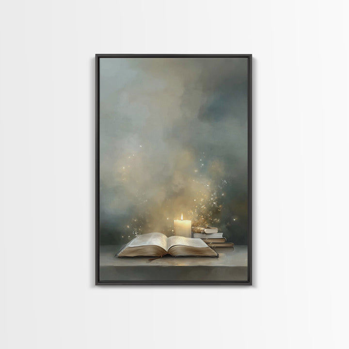 Living Word Light - Framed Canvas Print - Jesus Painting - Christian Decor - Christian Art Canvas - Christmas Art - Christian Wall Art