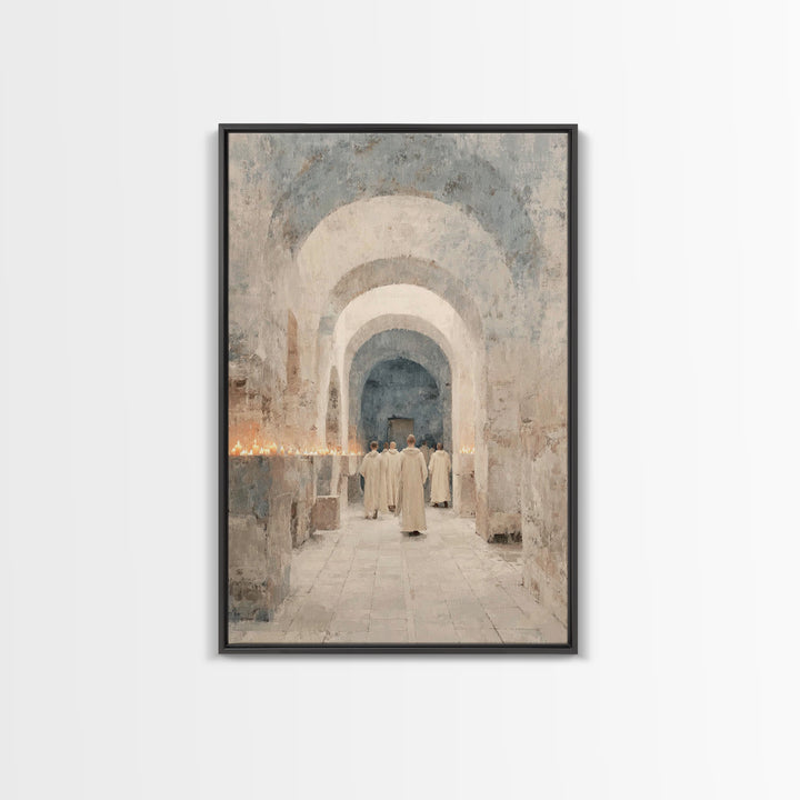 Procession Of Light – Framed Canvas Print – Christian Christmas Art – Christian Wall Art – Christmas Canvas Wall Art – Christian Art Canvas