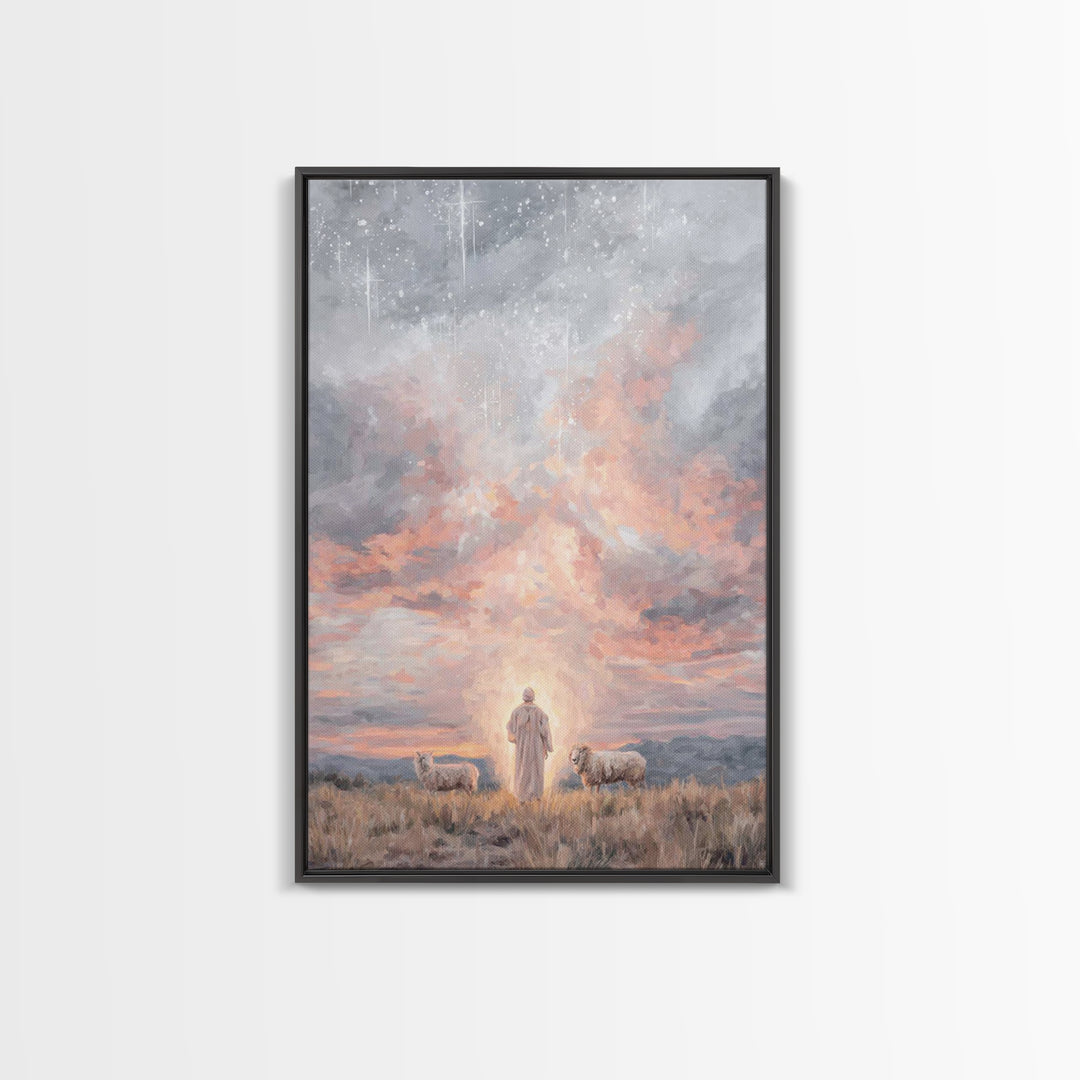 Dawn Of Promise – Framed Canvas Print – Christian Art Canvas – Christian Wall Art – Subtle Christian Art – Christian Christmas Art – Christ