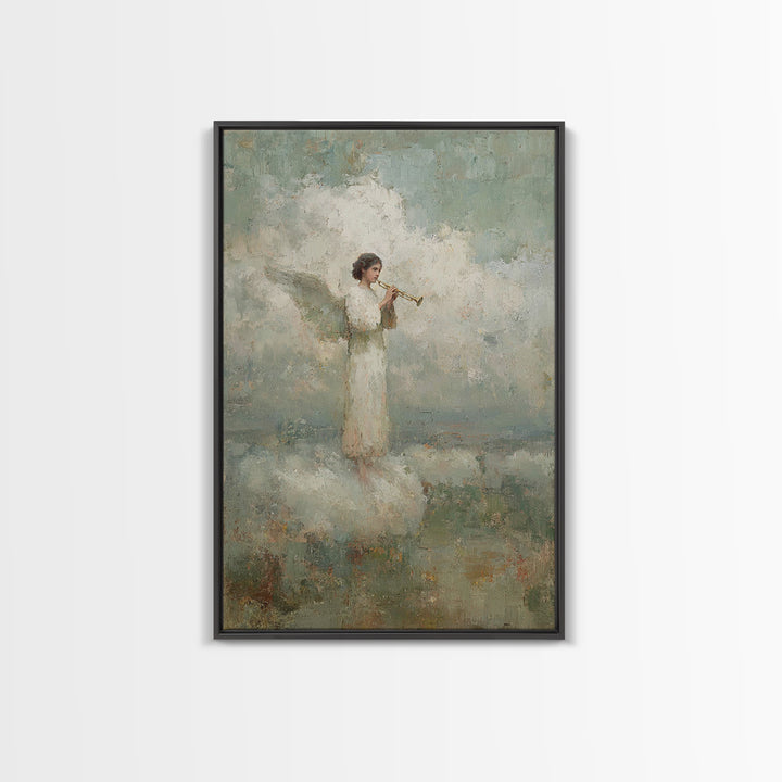 Angel Of Dawn | Framed Canvas Print | Christian Art Canvas | Christian Wall Art | Vintage Christian Art | Christian Painting | Christian Gi