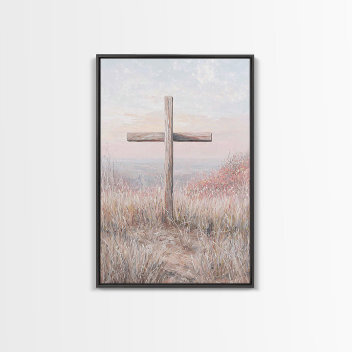 Morning Of Grace, Framed Canvas Print, Christian Wall Art, Christian Art Print, Subtle Christian Art, Modern Christian Painting, Christian