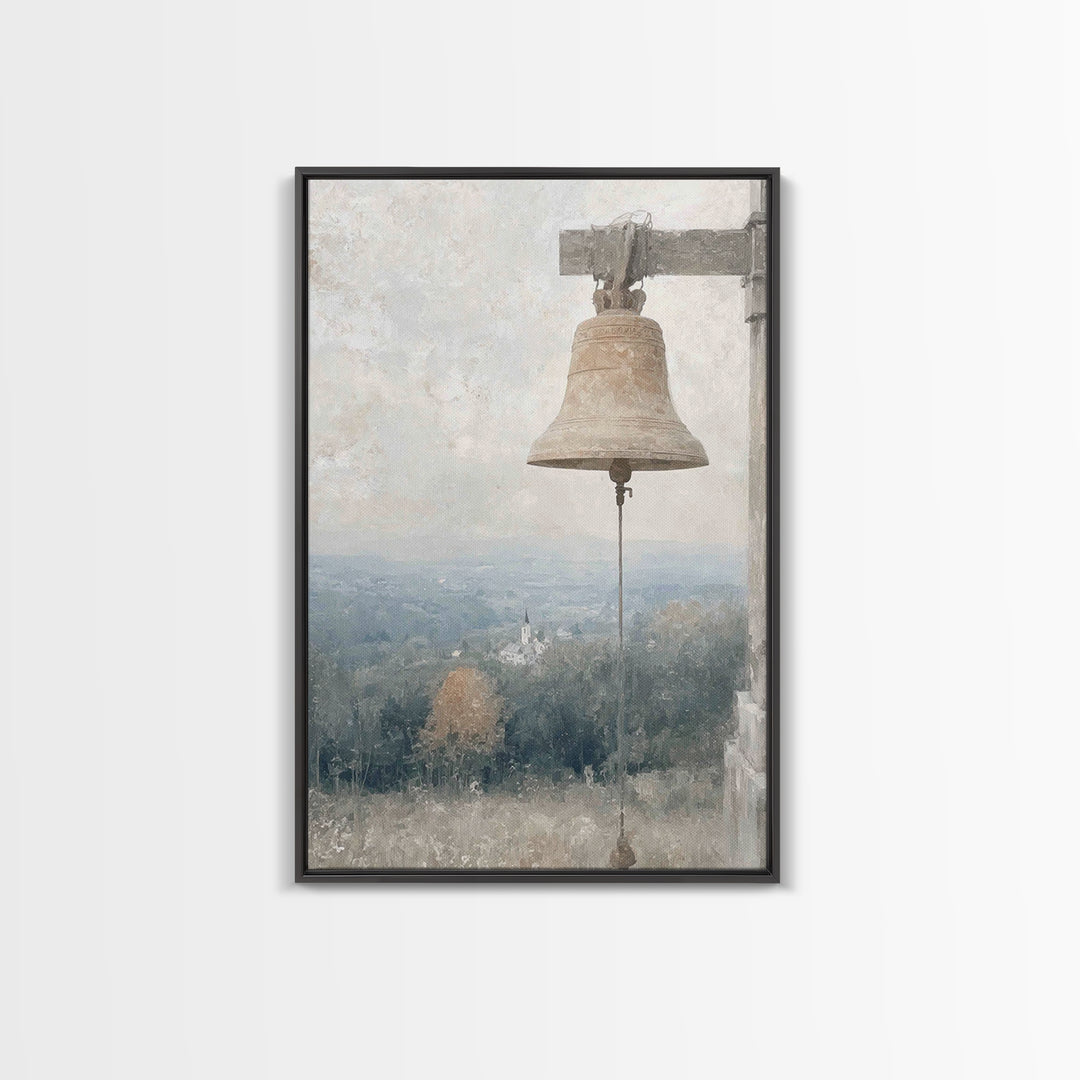 Mountain Bell Stillness – Framed Canvas Print – Christian Wall Art – Christian Art Canvas – Christian Gift – Christian Decor