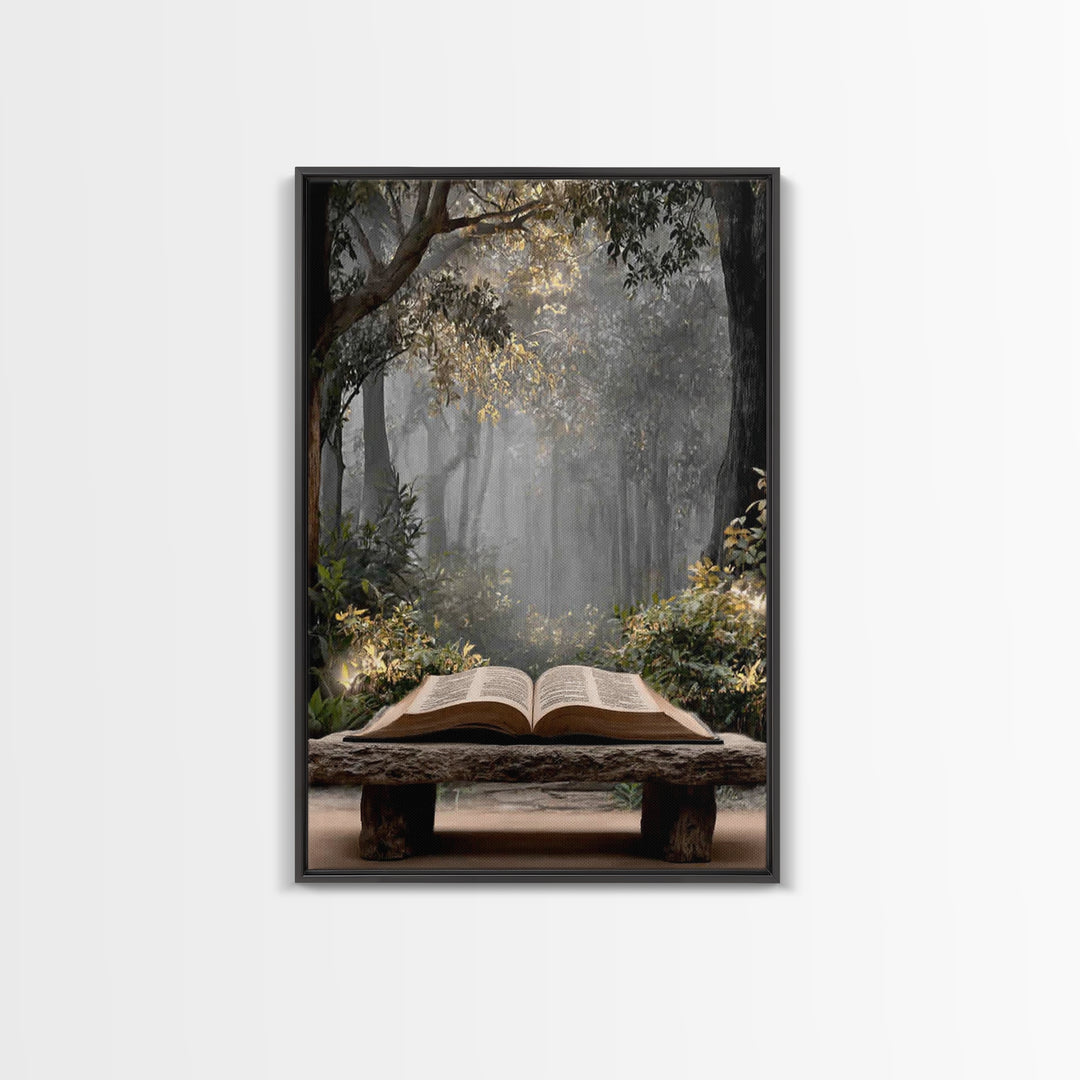 Forest Of The Word – Framed Canvas Print – Christian Wall Art – Christian Art Canvas – Christian Gift – Subtle Christian Art