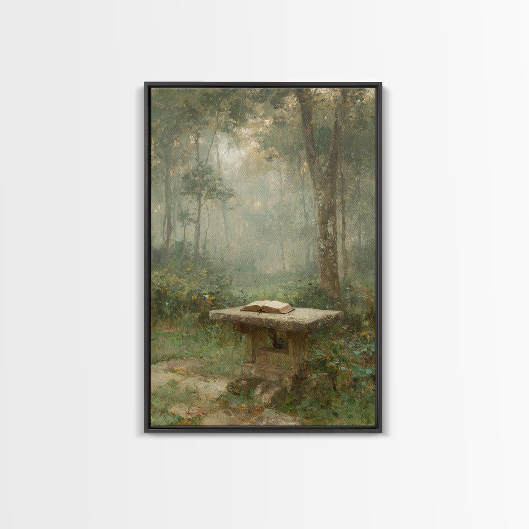 Garden Of Scripture – Framed Canvas Print – Christian Wall Art – Christian Art Canvas – Vintage Christian Art – Christian Gift