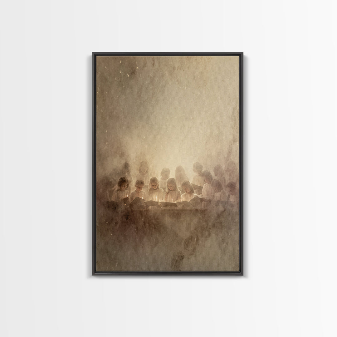 Heavenly Choir – Framed Canvas Print – Christian Art Canvas – Christian Wall Art – Christmas Art – Christian Decoration – Christian Gift