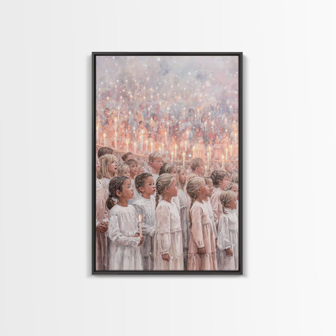 Candlelit Wonder – Framed Canvas Print – Christmas Wall Art – Christian Art Canvas – Christian Decor – Christmas Art – Christian Gift Ideas