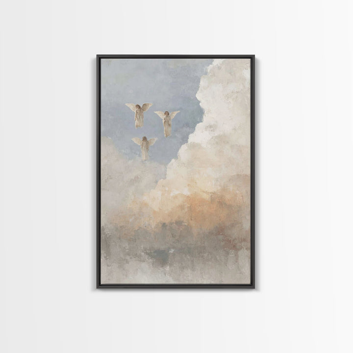 Cloudborne Messengers – Framed Canvas Print – Christian Art Print – Christian Wall Art – Christian Art Canvas – Christian Decor – Christian