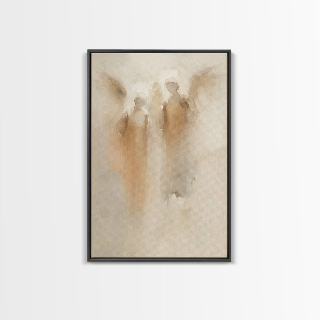 Silent Watchers – Framed Canvas Print – Christian Art Canvas – Christian Wall Art – Abstract Christian Art – Christian Decor – Christian Gi