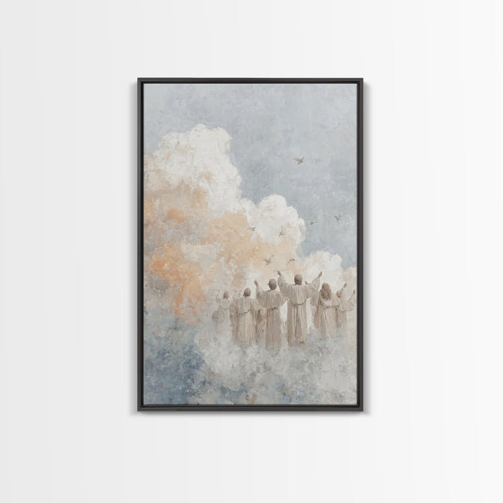 Praise Ascending – Framed Canvas Print – Christian Art Canvas – Christian Wall Art – Christian Art Print – Christian Decor – Christian Gift