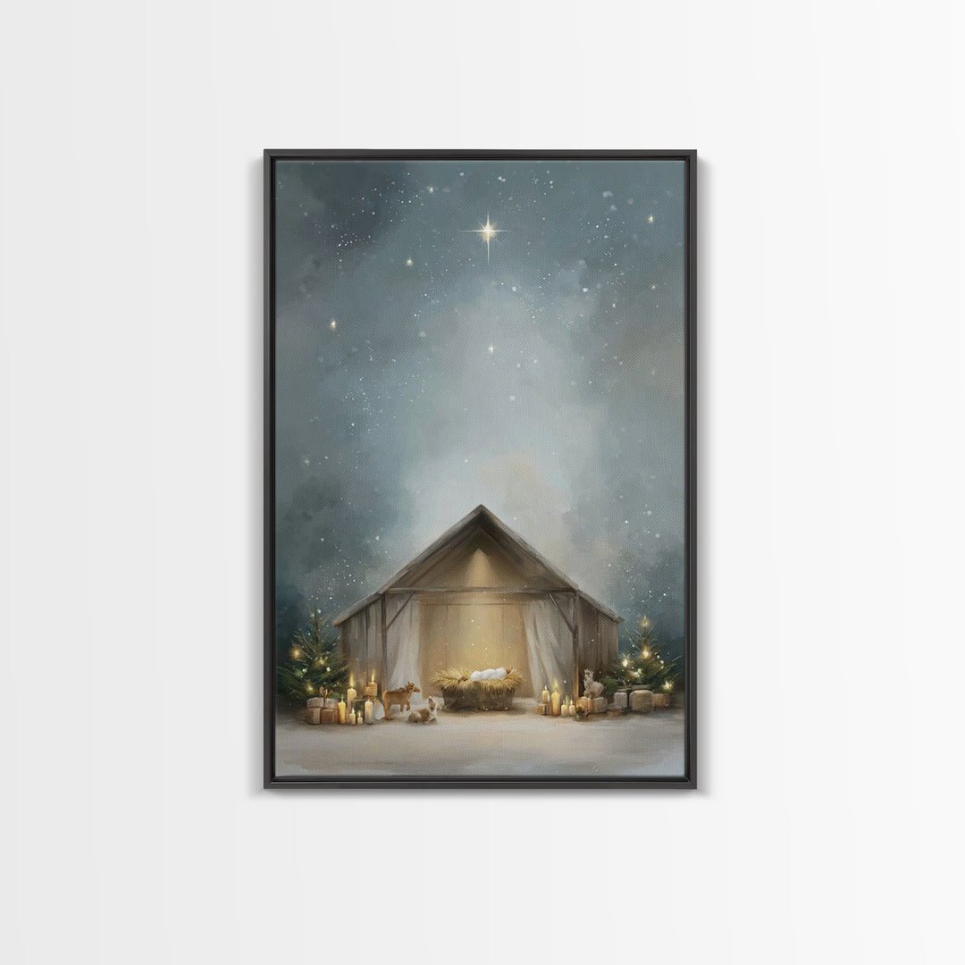 Star Of Promise | Framed Canvas Print | Christian Wall Art | Christmas Art Prints | Christian Art Canvas | Jesus Christmas Art | Christian