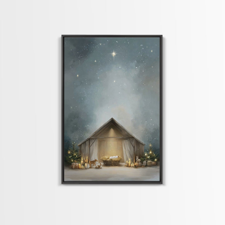Star Of Promise | Framed Canvas Print | Christian Wall Art | Christmas Art Prints | Christian Art Canvas | Jesus Christmas Art | Christian