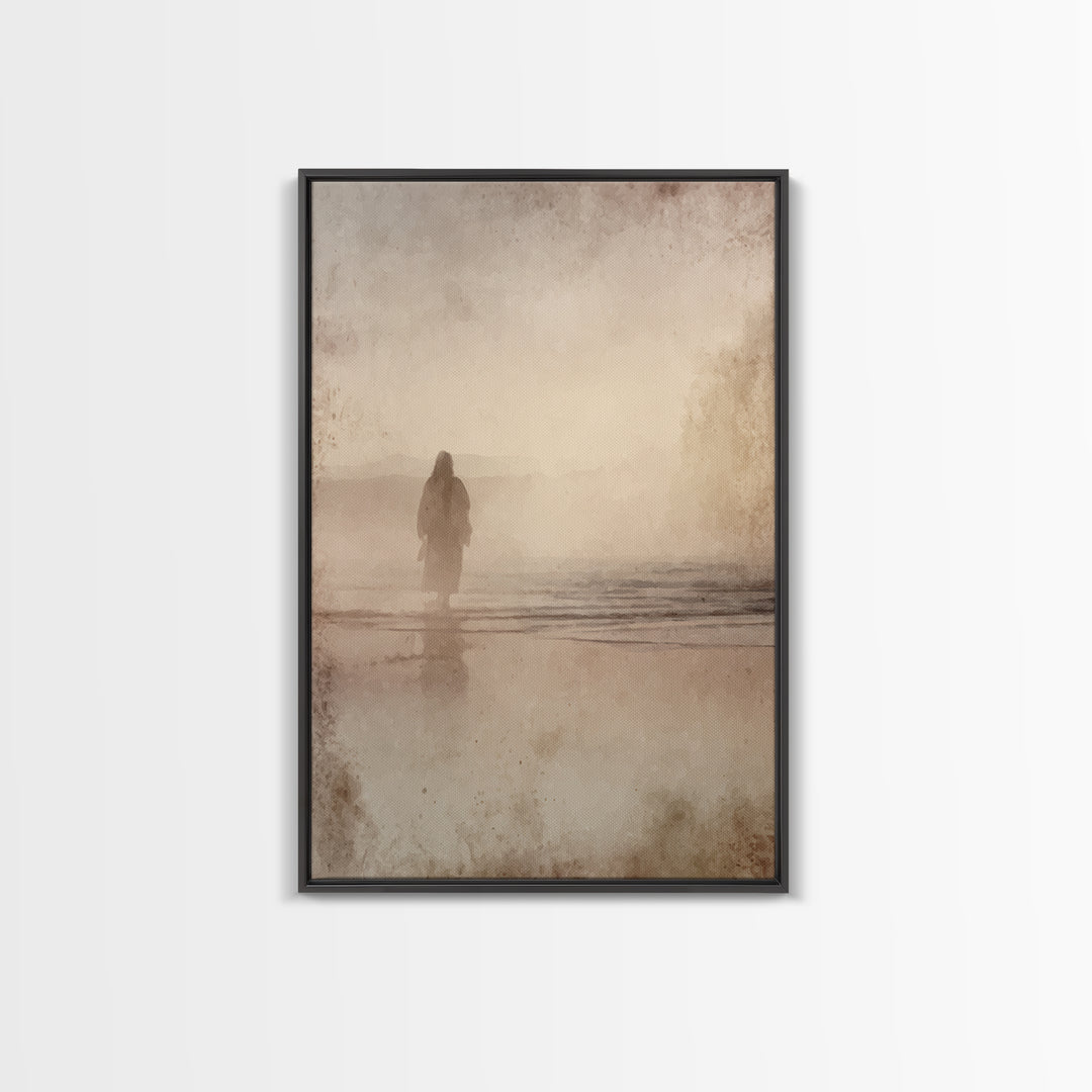 Sacred Mist – Framed Canvas Print – Christian Wall Art – Moody Christian Art – Christian Art Canvas – Jesus Painting – Vintage Christian Ar