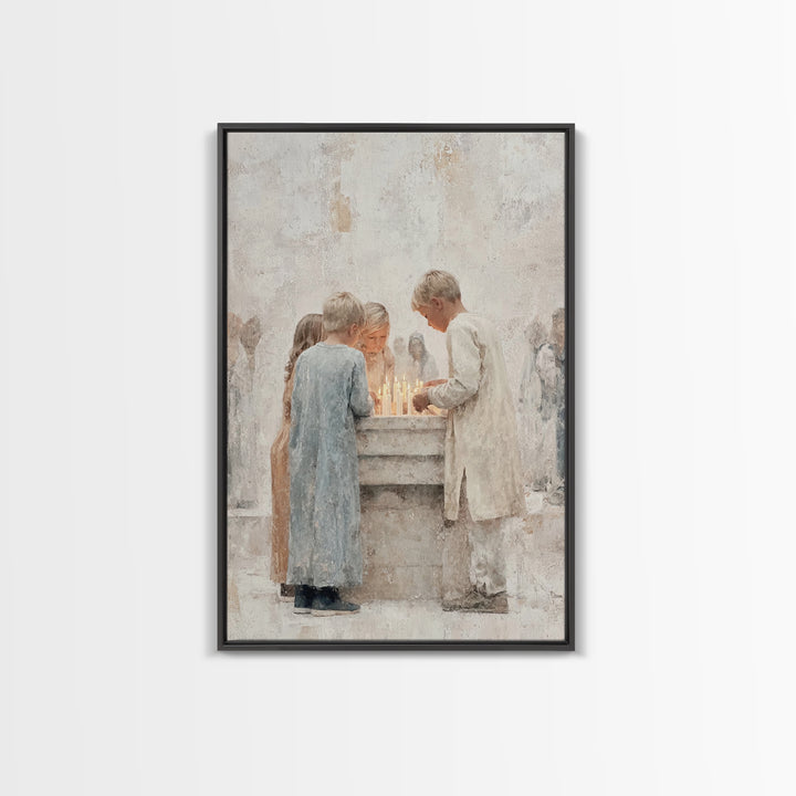 Children Of Light – Framed Canvas Print – Christian Wall Art – Christian Art Canvas – Christian Art – Christmas Art – Christian Gift Ideas