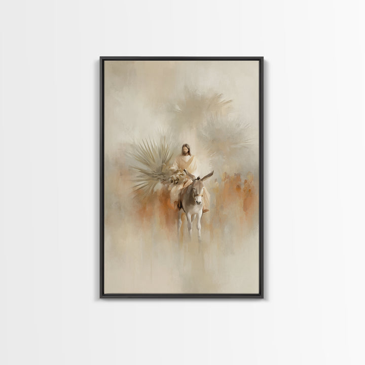 Palm Road Grace – Framed Canvas Print – Christian Wall Art – Jesus Painting – Christian Art Canvas – Christmas Art – Christian Decor
