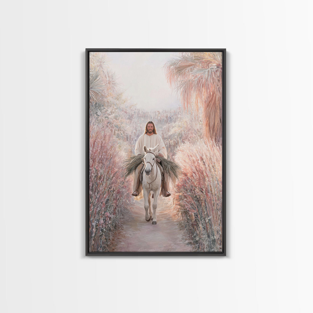 Hosanna Path Light – Framed Canvas Print – Christian Art Canvas – Jesus Wall Art – Modern Christian Art – Christmas Art – Christian Decorat