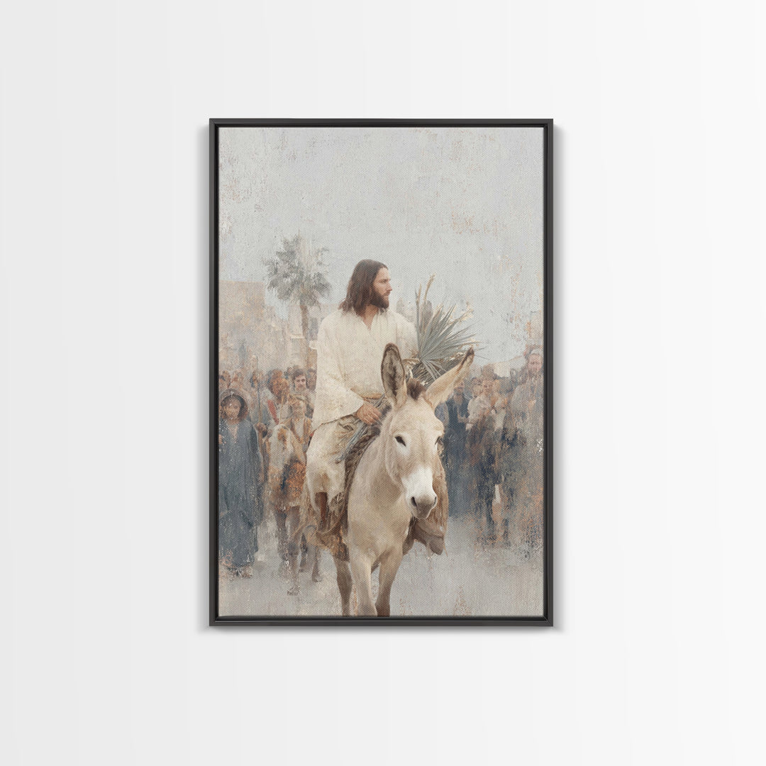 Desert Crowd Hope – Framed Canvas Print – Christian Wall Art – Jesus Painting Canvas – Christian Christmas Art – Christian Art Print – Chri