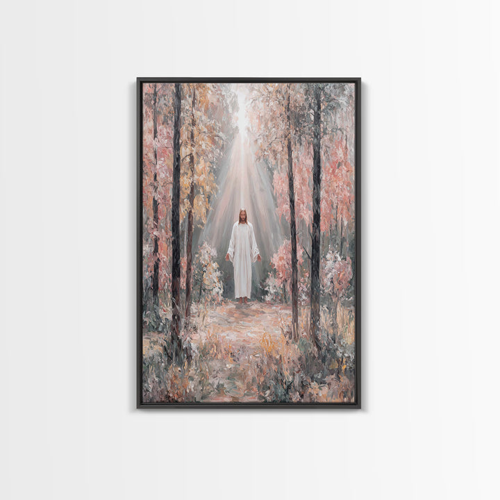 Heavenward Embrace | Framed Canvas Print | Jesus Painting | Christian Wall Art | Christian Art Canvas | Vintage Christian Art