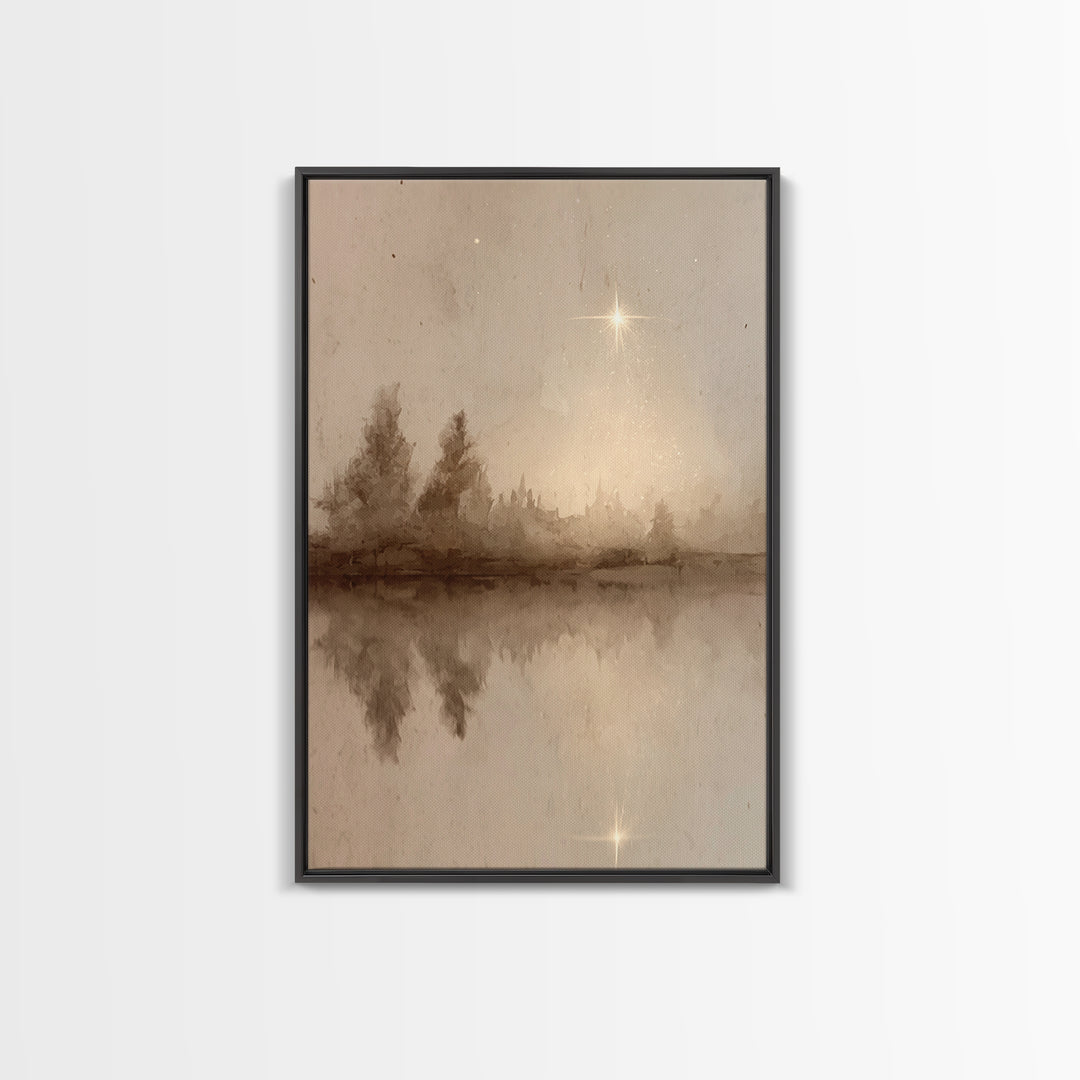 Morning Star Serenity, Framed Canvas Print, Christian Wall Art, Modern Christian Art, Christian Art Canvas, Christmas Wall Art, Christian C
