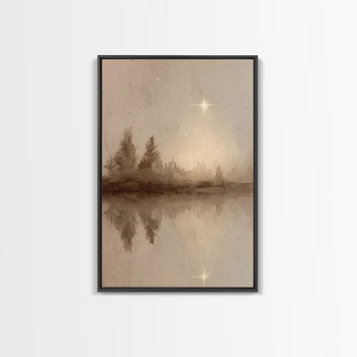 Morning Star Serenity, Framed Canvas Print, Christian Wall Art, Modern Christian Art, Christian Art Canvas, Christmas Wall Art, Christian C