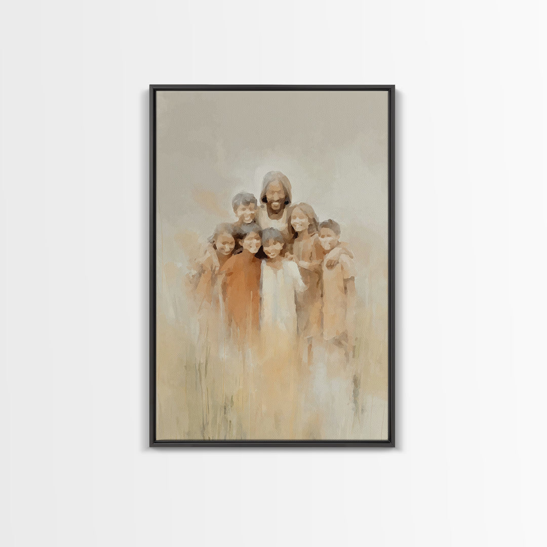 Circle of His Love | Framed Canvas Print | Christian Wall Art | Jesus Painting | Christian Art Canvas | Subtle Christian Art