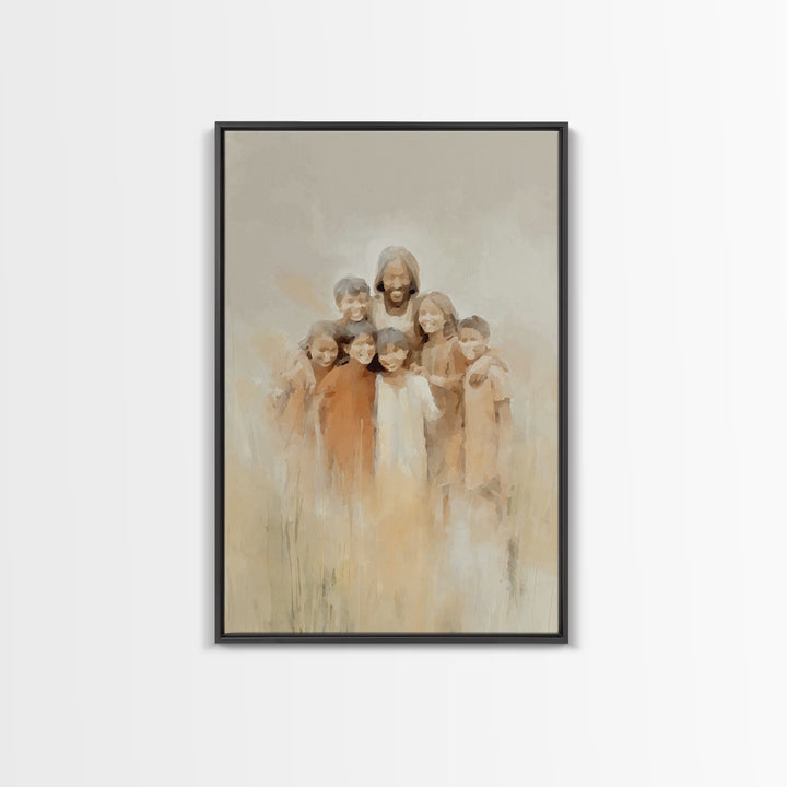 Circle of His Love | Framed Canvas Print | Christian Wall Art | Jesus Painting | Christian Art Canvas | Subtle Christian Art