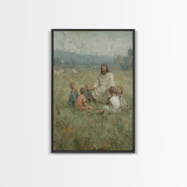 Field of His Joy – Framed Canvas Print – Christian Wall Art – Christian Art Canvas – Jesus Painting – Christian Gift Ideas