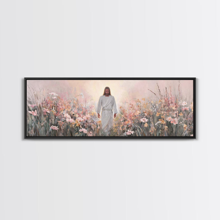 Path Of Renewal – Framed Canvas Print – Panoramic Painting – Christian Wall Art – Jesus Painting – Christian Art Canvas – Modern Christian