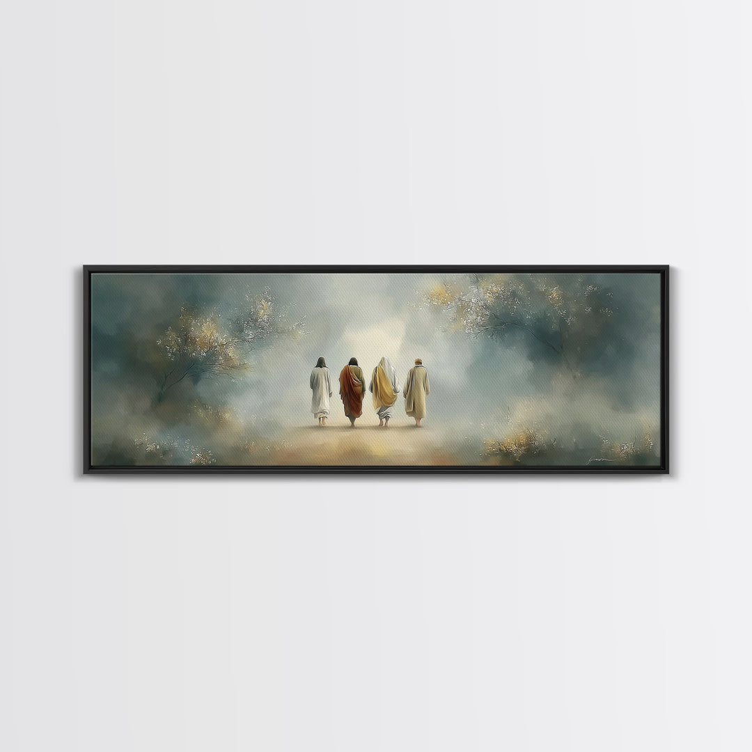 Walk In Reverence | Framed Canvas Print | Panoramic Wall Art | Christian Art Canvas | Christian Wall Art | Jesus Painting | Christian Decor