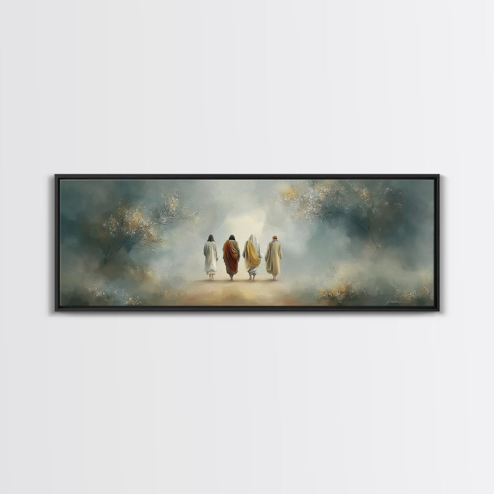 Walk In Reverence | Framed Canvas Print | Panoramic Wall Art | Christian Art Canvas | Christian Wall Art | Jesus Painting | Christian Decor