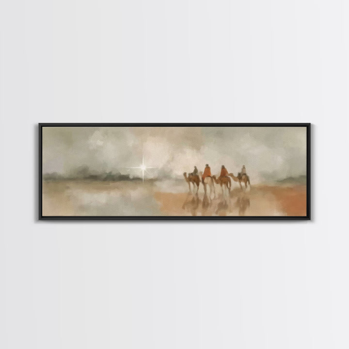 Starpath Journey | Framed Canvas Print | Panoramic Art | Christian Wall Art | Christmas Canvas Wall Art | Christian Art Canvas | Christian