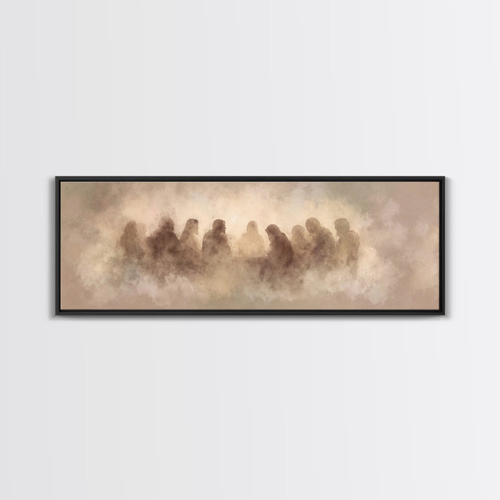 Clouds Of Fellowship – Framed Canvas Print – Christian Wall Art – Jesus Painting – Christian Art Canvas – Panoramic Art – Christian Christm