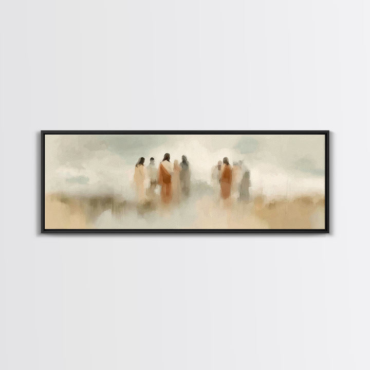 Path Of Discipleship | Framed Canvas Print | Jesus Painting | Christian Wall Art | Christian Art Canvas | Panoramic Painting | Christian Ch