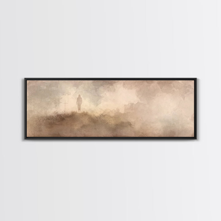 Journey Of Grace | Framed Canvas Print | Christian Art Canvas | Christian Wall Art | Jesus Painting | Panoramic Frame | Christian Gift Idea