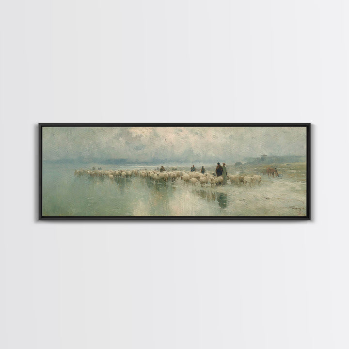 Desert Caravan Grace – Framed Canvas Print – Christian Wall Art – Panoramic Print – Christian Art Canvas – Christian Christmas Art – Jesus