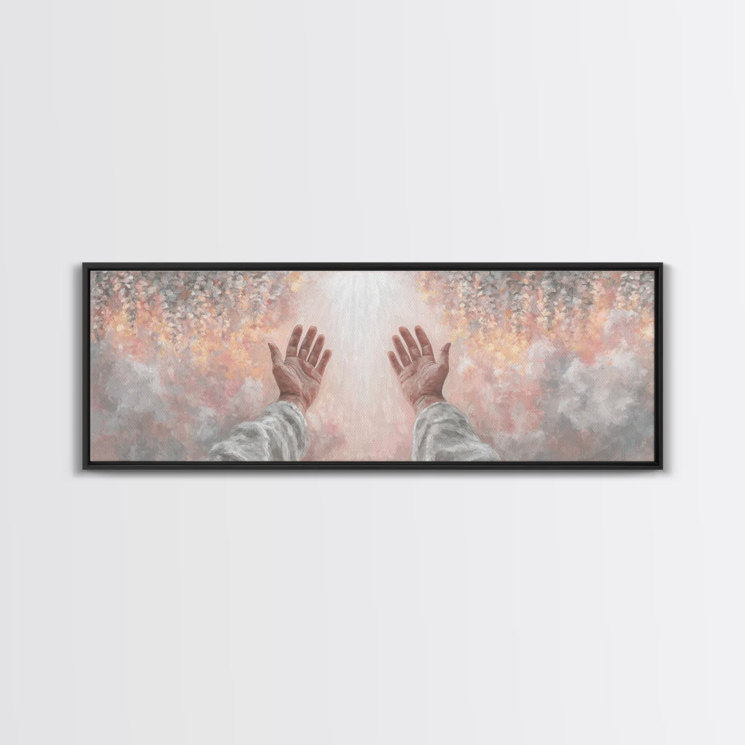 Awakening Light | Framed Canvas Print | Christian Wall Art | Panoramic Art | Christian Art Canvas | Modern Christian Art | Christian Decor