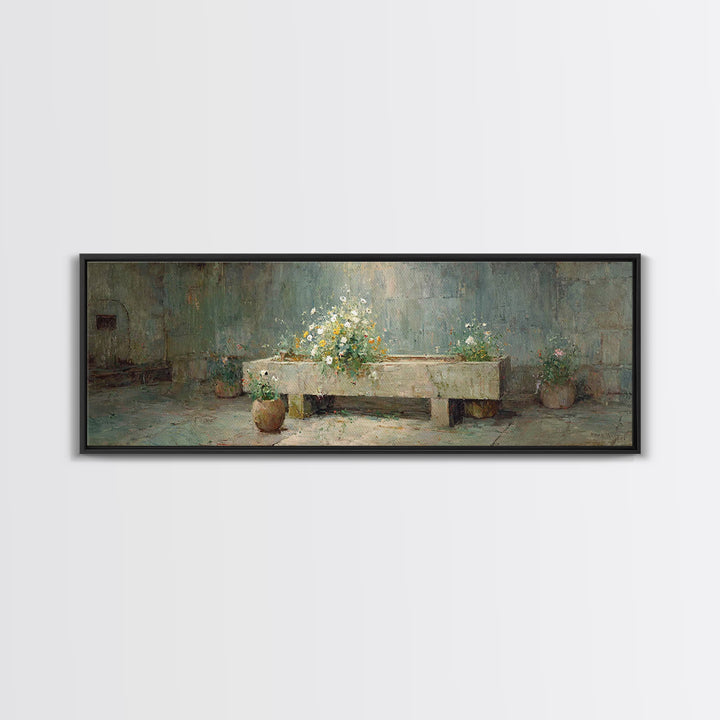 Garden Of Hope - Framed Canvas Print - Christian Art Prints - Panoramic Frame - Christian Decor - Christmas Art