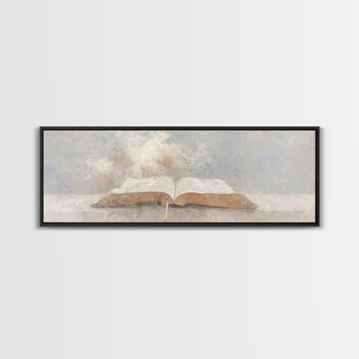 Scripture Light | Framed Canvas Print | Panoramic Wall Art | Christian Art Canvas | Christian Art | Christian Painting | Minimalist Christi